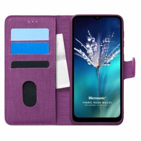 Microsonic General Mobile GM 21 Fabric Book Wallet Mor Cep Telefon Kılıfı