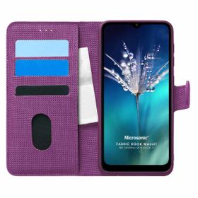 Microsonic General Mobile GM 21 Fabric Book Wallet Mor Cep Telefon Kılıfı