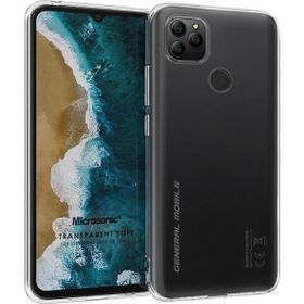 Microsonic General Mobile GM 21 Kılıf Transparent Soft Beyaz Cep Telefon Kılıfı