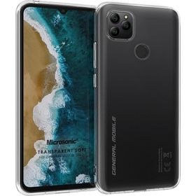 Microsonic General Mobile GM 21 Kılıf Transparent Soft Beyaz Cep Telefon Kılıfı