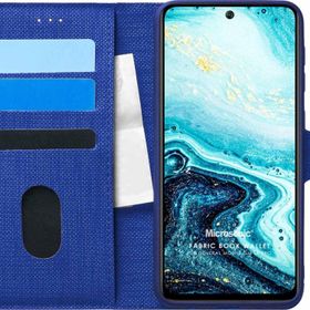 Microsonic General Mobile GM 21 Plus Fabric Book Wallet Lacivert Cep Telefon Kılıfı