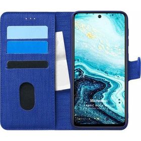 Microsonic General Mobile GM 21 Plus Fabric Book Wallet Lacivert Cep Telefon Kılıfı