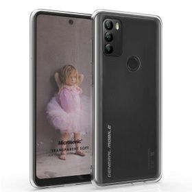 Microsonic General Mobile GM 21 Plus Transparent Soft Beyaz Cep Telefon Kılıfı