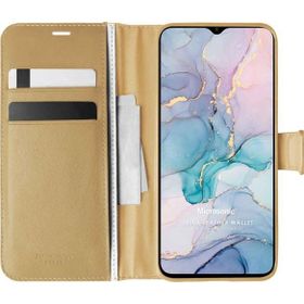 Microsonic General Mobile GM 22 Delux Leather Wallet Gold Cep Telefon Kılıfı