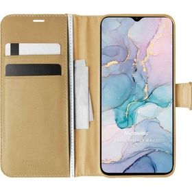 Microsonic General Mobile GM 22 Delux Leather Wallet Gold Cep Telefon Kılıfı