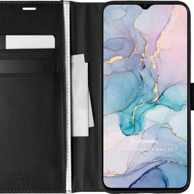 Microsonic General Mobile GM 22 Delux Leather Wallet Siyah Cep Telefon Kılıfı