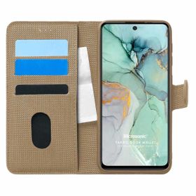 Microsonic General Mobile Gm 22 Plus Fabric Book Wallet Gold Cep Telefon Kılıfı