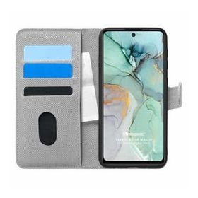 Microsonic General Mobile Gm 22 Plus Fabric Book Wallet Gri Cep Telefon Kılıfı