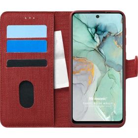 Microsonic General Mobile GM 22 Plus Fabric Book Wallet Kırmızı Cep Telefon Kılıfı
