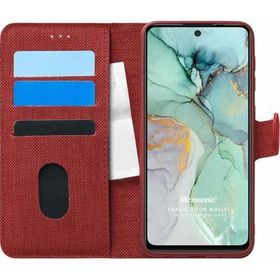 Microsonic General Mobile GM 22 Plus Fabric Book Wallet Kırmızı Cep Telefon Kılıfı