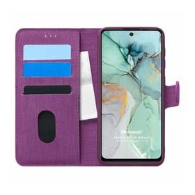 Microsonic General Mobile Gm 22 Plus Fabric Book Wallet Mor Cep Telefon Kılıfı