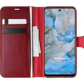 Microsonic General Mobile GM 22 Pro Delux Leather Wallet Kırmızı Cep Telefon Kılıfı