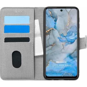 Microsonic General Mobile GM 22 Pro Fabric Book Wallet Gri Cep Telefon Kılıfı