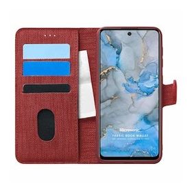 Microsonic General Mobile GM 22 Pro Fabric Book Wallet Kırmızı Cep Telefon Kılıfı