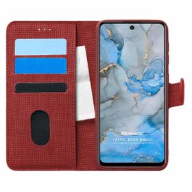 Microsonic General Mobile GM 22 Pro Fabric Book Wallet Kırmızı Cep Telefon Kılıfı