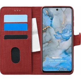 Microsonic General Mobile GM 22 Pro Fabric Book Wallet Kırmızı Cep Telefon Kılıfı