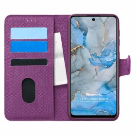 Microsonic General Mobile GM 22 Pro Mor Fabric Book Wallet Cep Telefon Kılıfı