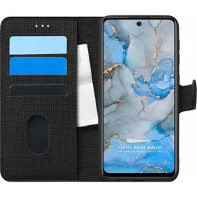 Microsonic General Mobile GM 22 Pro Siyah Fabric Book Wallet Cep Telefon Kılıfı