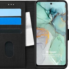 Microsonic General Mobile GM 22 Siyah Fabric Book Wallet Cep Telefon Kılıfı