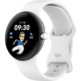 Microsonic Google Pixel Watch Silicone Sport Band Beyaz Kordon