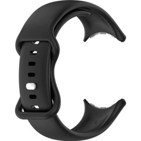 Microsonic Google Pixel Watch Silicone Sport Band Siyah Kordon