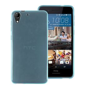 Microsonic HTC Desire 728G Transparent Soft Mavi Kılıf
