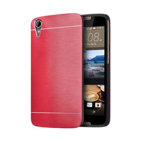 Microsonic HTC Desire 828 Hybrid Metal Kırmızı Kılıf