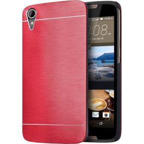 Microsonic HTC Desire 828 Hybrid Metal Kırmızı Kılıf