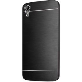 Microsonic HTC Desire 828 Hybrid Metal Siyah Kılıf