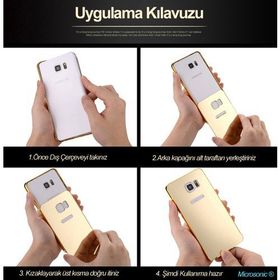Microsonic HTC M8S Luxury Mirror Siyah Kılıf