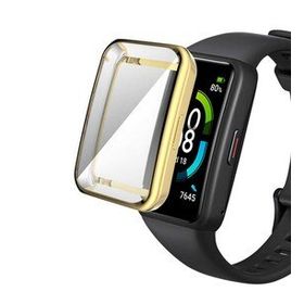 Microsonic Huawei Band 7 Kılıf 360 Full Round Soft Silicone Gold Kardon