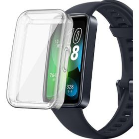 Microsonic Huawei Band 8 Kılıf 360 Full Round Soft Silicone Şeffaf Kordon