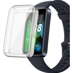 Microsonic Huawei Band 8 Kılıf 360 Full Round Soft Silicone Şeffaf Kordon