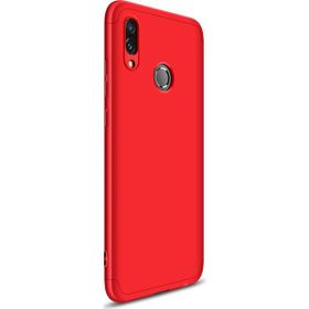 Microsonic Huawei Honor 10 Lite Double Dip 360 Protective Siyah Kırmızı Kılıf
