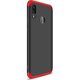 Microsonic Huawei Honor 10 Lite Double Dip 360 Protective Siyah Kırmızı Kılıf
