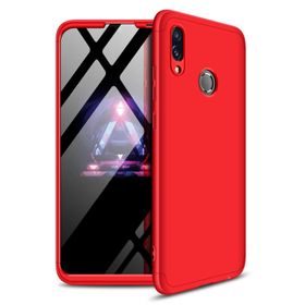 Microsonic Huawei Honor 10 Lite Double Dip 360 Protective Siyah Kırmızı Kılıf