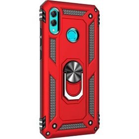 Microsonic Huawei Honor 10 Lite Military Ring Holder Kırmızı Kılıf