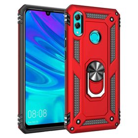 Microsonic Huawei Honor 10 Lite Military Ring Holder Kırmızı Kılıf