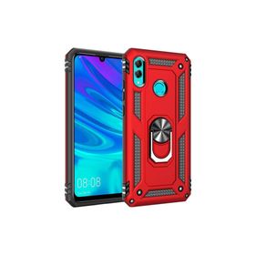 Microsonic Huawei Honor 10 Lite Military Ring Holder Kırmızı Kılıf