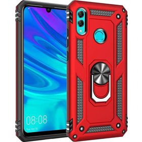 Microsonic Huawei Honor 10 Lite Military Ring Holder Kırmızı Kılıf