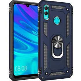 Microsonic Huawei Honor 10 Lite Military Ring Holder Lacivert Kılıf
