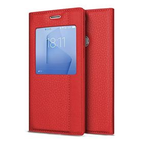 Microsonic Huawei Honor 8 Gizli Mıknatıslı View Delux Kırmızı Kılıf