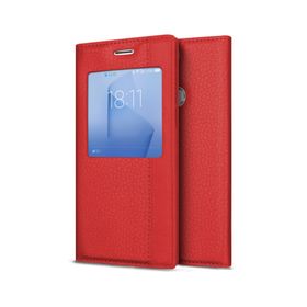 Microsonic Huawei Honor 8 Gizli Mıknatıslı View Delux Kırmızı Kılıf