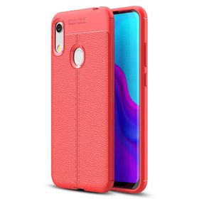 Microsonic Huawei Honor 8a Deri Dokulu Kırmızı Silikon Kılıf