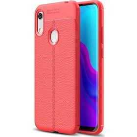 Microsonic Huawei Honor 8a Deri Dokulu Kırmızı Silikon Kılıf
