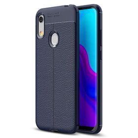 Microsonic Huawei Honor 8a Deri Dokulu Lacivert Silikon Kılıf