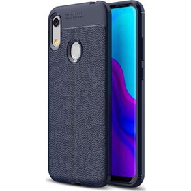 Microsonic Huawei Honor 8a Deri Dokulu Lacivert Silikon Kılıf