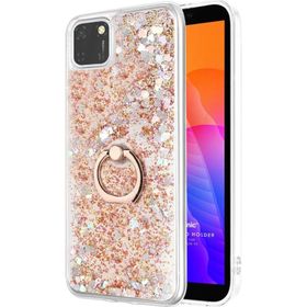 Microsonic Huawei Honor 9S Glitter Liquid Holder Gold Cep Telefonu Kılıfı