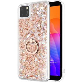 Microsonic Huawei Honor 9S Glitter Liquid Holder Gold Cep Telefonu Kılıfı
