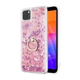 Microsonic Huawei Honor 9S Glitter Liquid Holder Pembe Cep Telefonu Kılıfı